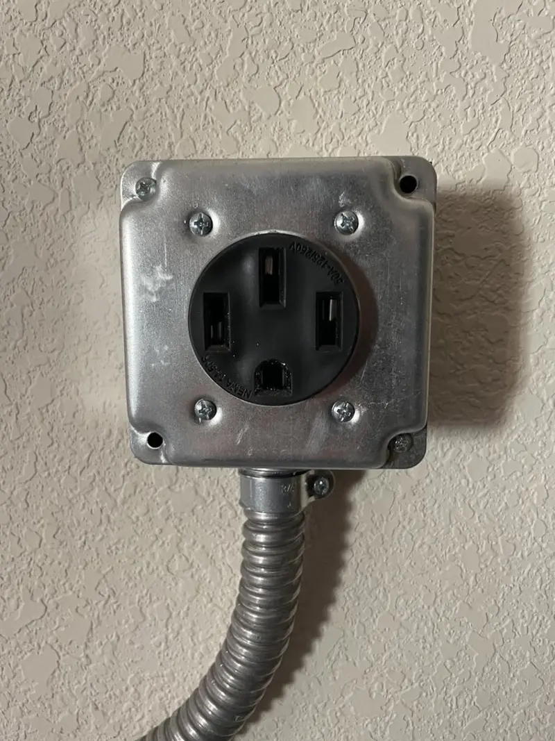 NEMA 14-50 outlet installed for Smart Home Electrical in Poulsbo